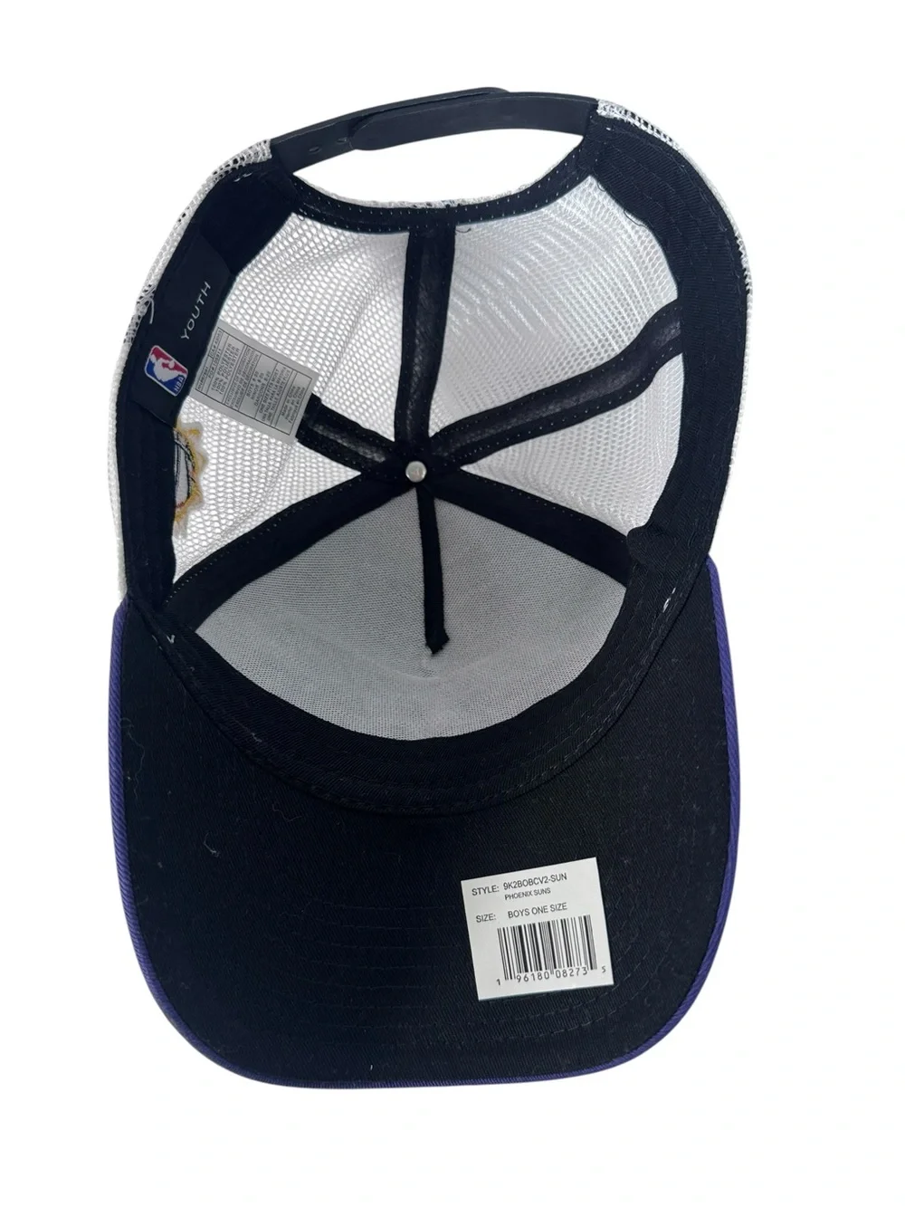 Phoenix Suns Youth NBA Mesh Snapback Hat Purple Black